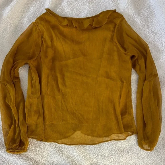 Anthropologie Sunday in Brookly mustard top - Picture 7 of 9